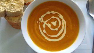 Суп-пюре из желудевой тыквы