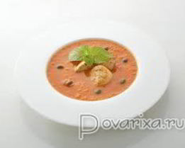 Суп-пюре морковный с гребешком и индейкой