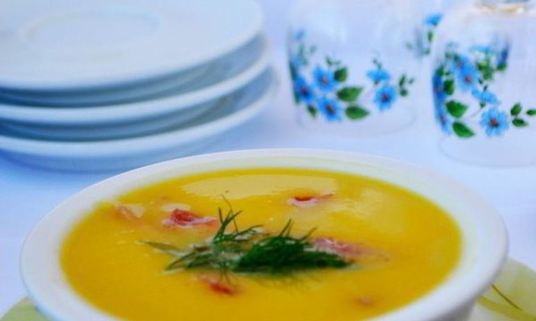 Рецепт супа-пюре овощной с ветчиной