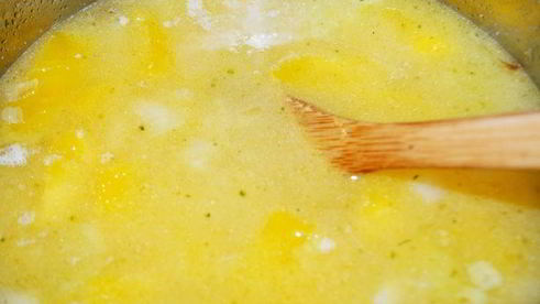 суп-пюре овощной с ветчиной