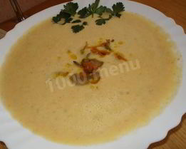 Суп-пюре с тыквой и грибами
