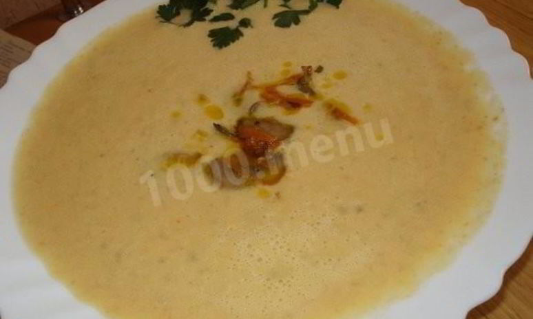 Рецепт супа-пюре с тыквой и грибами