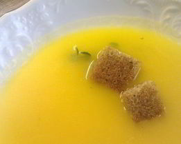 Тыквенный суп-пюре с шафраном