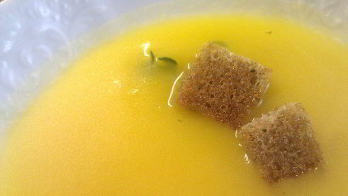 тыквенный суп-пюре с шафраном