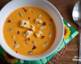 Вегетарианский суп-пюре из тыквы