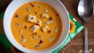 Вегетарианский суп-пюре из тыквы
