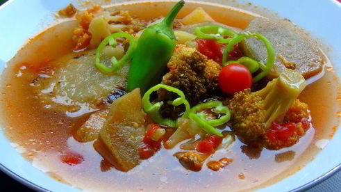 суп с баклажанами и брокколи