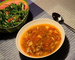 Суп с чечевицей и томатами