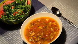 Суп с чечевицей и томатами