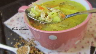 Суп с гречневыми клецками-кнопками