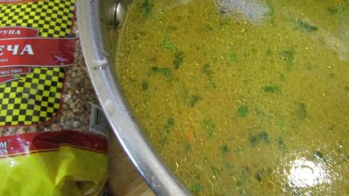 суп с гречневыми клецками-кнопками