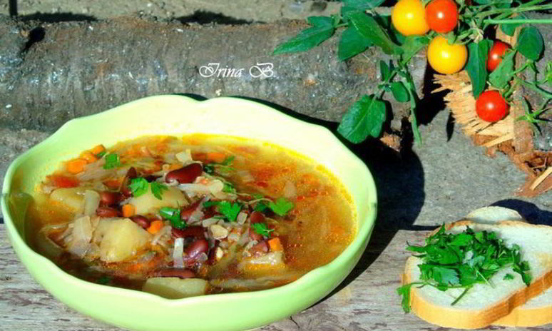 Рецепт супа с карри, капустой и фасолью