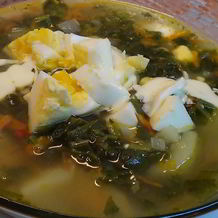 Суп с копченостями