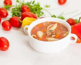 Суп с помидорами и ньокками