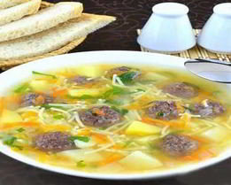 Сырный суп с фрикадельками