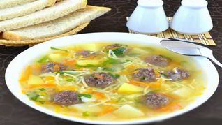 Сырный суп с фрикадельками