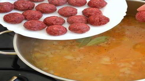 сырный суп с фрикадельками