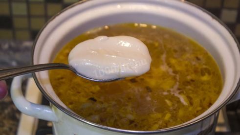 сырный суп с копченой курицей