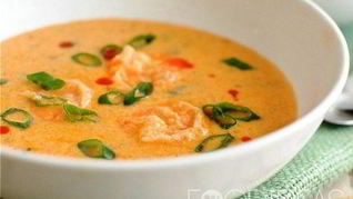 Сырный суп с креветками