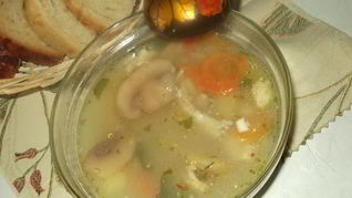 Сырный суп с шампиньонами