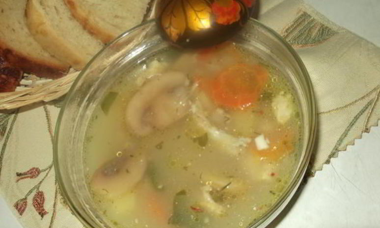 Рецепт сырного супа с шампиньонами