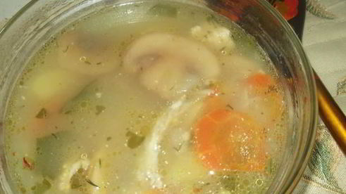 сырный суп с шампиньонами