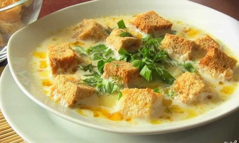 Рецепт сырного супа со сливками