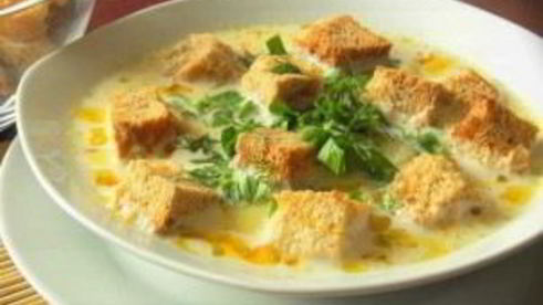 сырный суп со сливками