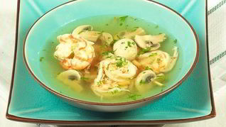 Тайский суп с креветками