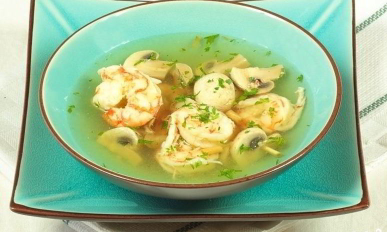 Рецепт тайского супа с креветками