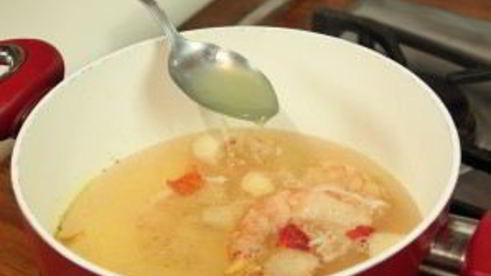 тайский суп с креветками