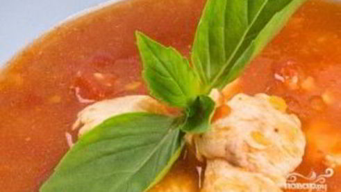 томатный суп с индейкой