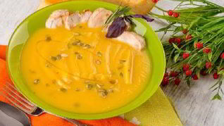 Тыквенный суп с прованскими травами