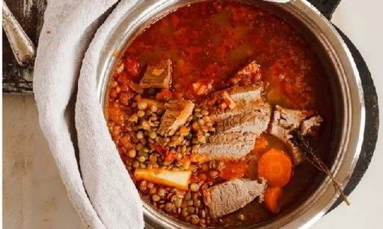 Рецепт яркого супа с чечевицей