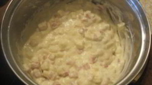 блинчики, фаршированные ветчиной и сыром