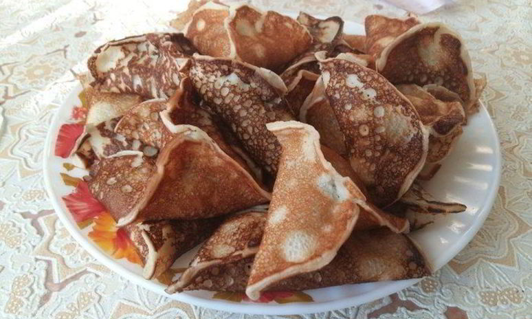 Рецепт блинчиков с грибной начинкой