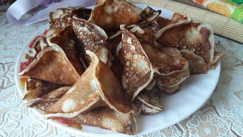 блинчики с грибной начинкой