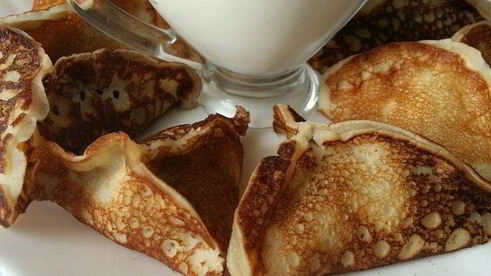 блинчики с грибной начинкой