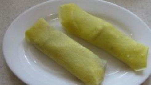 блинчики с шоколадом и бананом