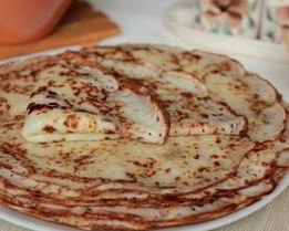 Блины на кефире вегетарианские