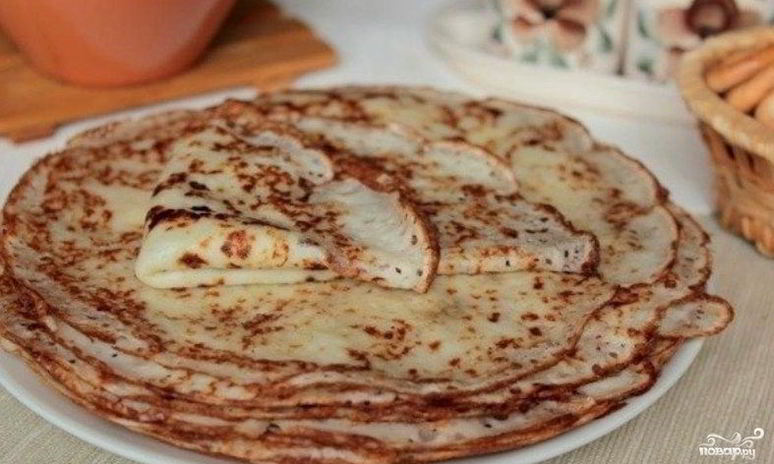 Рецепт блинов на кефире вегетарианские