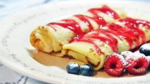 блины на сыворотке с творогом