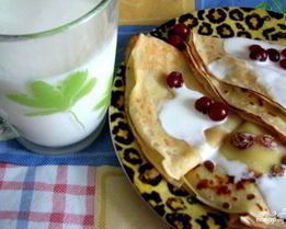 Блины с изюмом