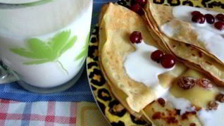 Блины с изюмом