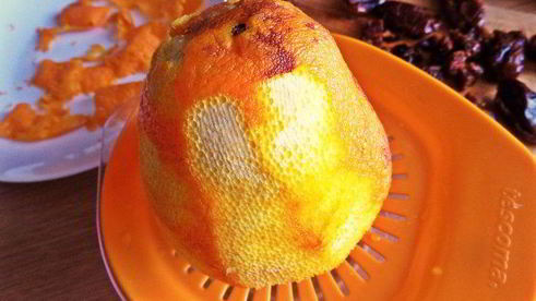 блины с кокосом под апельсиновым соусом