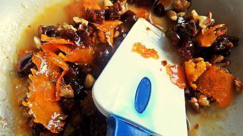 блины с кокосом под апельсиновым соусом