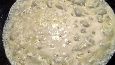 блины с кокосом под апельсиновым соусом