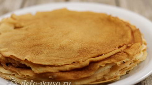 блины с медом