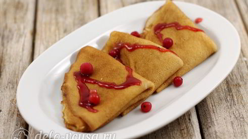 блины с медом