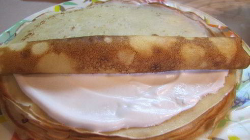 блины с нежнейшим белково-лимонным кремом